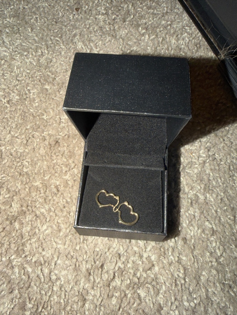 Kays Gold Heart Outline Hoop Earrings